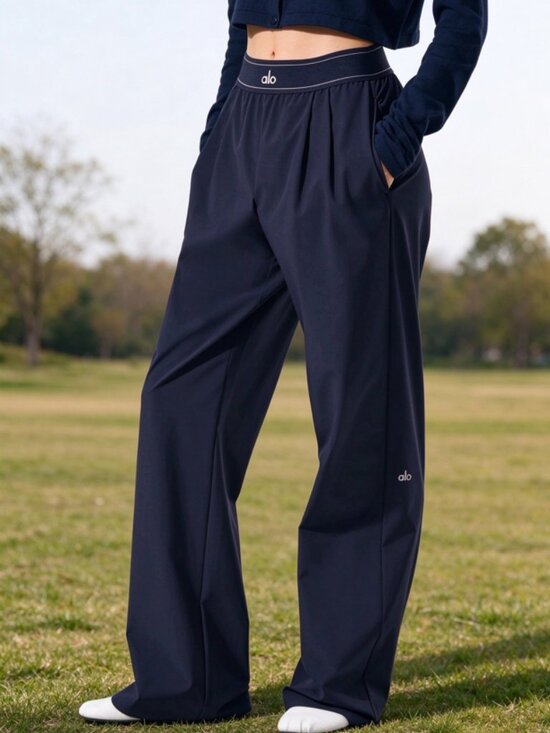 ALO Yoga Pants - 💙ALO Yoga Suit Up Trouser Navy Blue (Regular 30")🙆NWT Versatile wide-leg pants